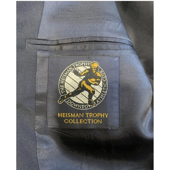 Heisman Trophy Collection Suit Mens Large Navy 2 Piece Made in USA 2 Button - Picture 12 of 16